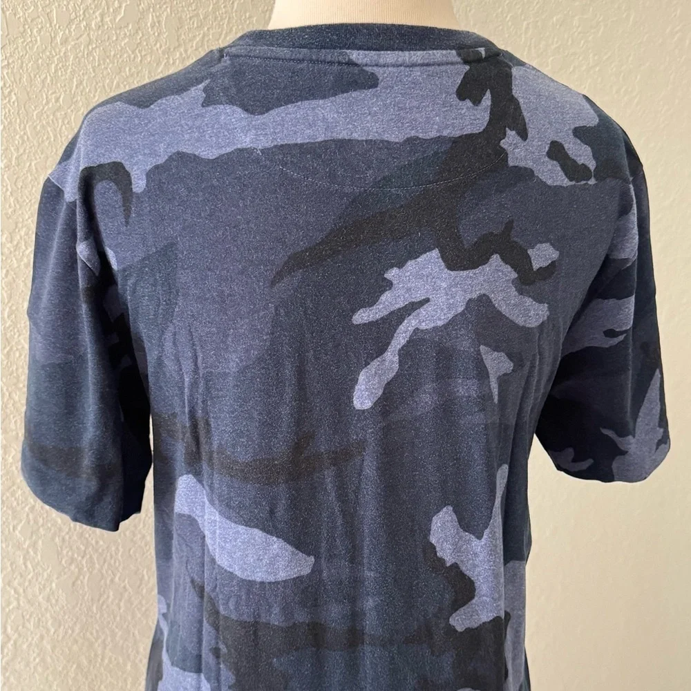 Polo Ralph Lauren Classic Fit Blue Camo Pocket Crewneck T-Shirt‎ Short Sleeve L